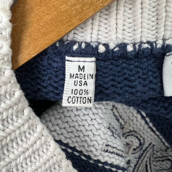 Vintage 90s Esprit Sport Mens Sz M Sweater Crewneck Knit USA Spell Out Striped - Picture 5 of 5